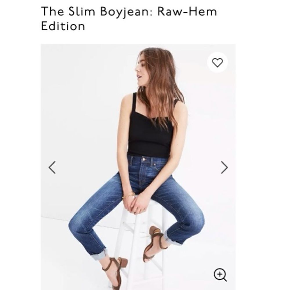 MADEWELL-THE Slim Boyjean: Raw-Hem Crop Edition